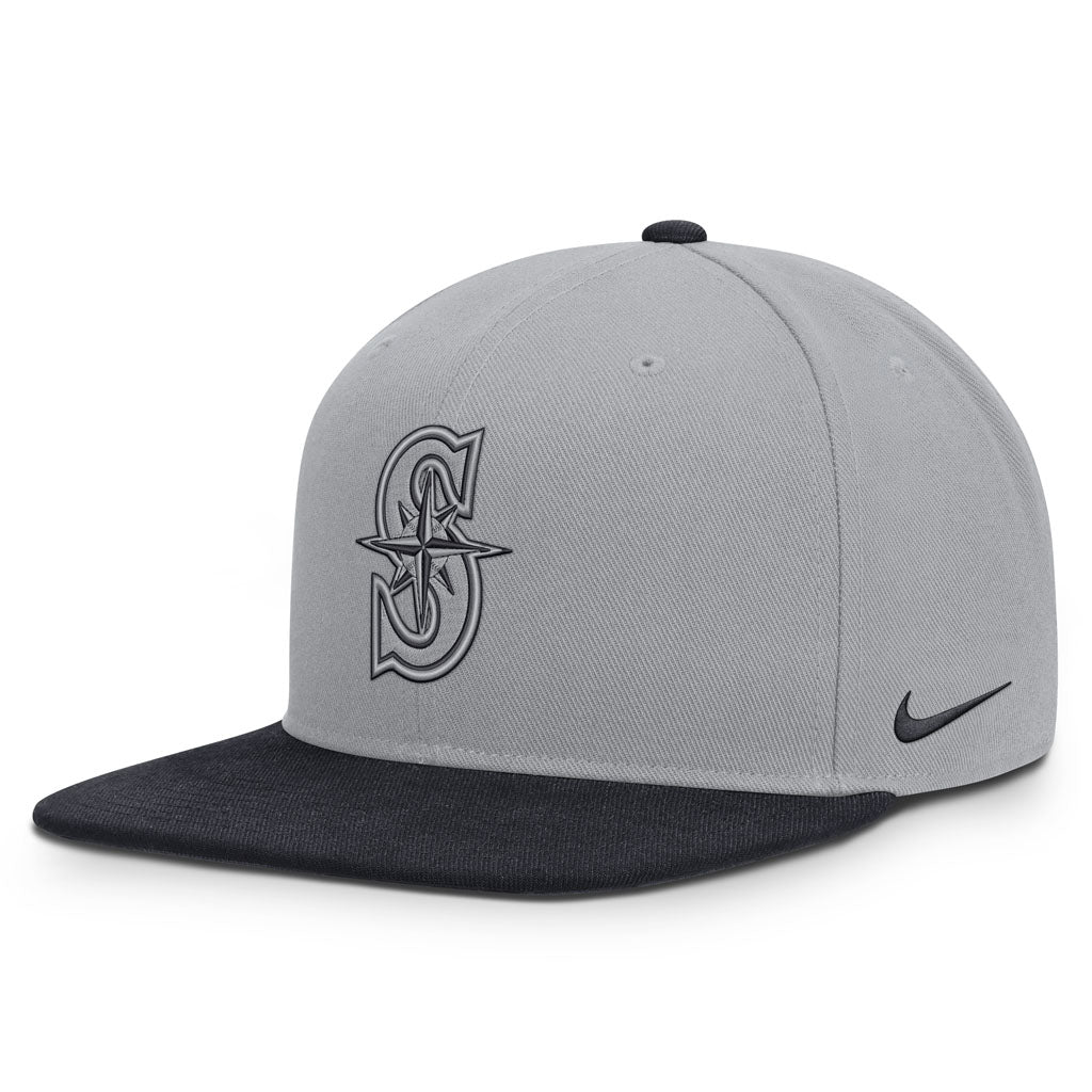MLB Seattle Mariners Nike Two-Tone Primetime Pro Snapback Hat - Graphite