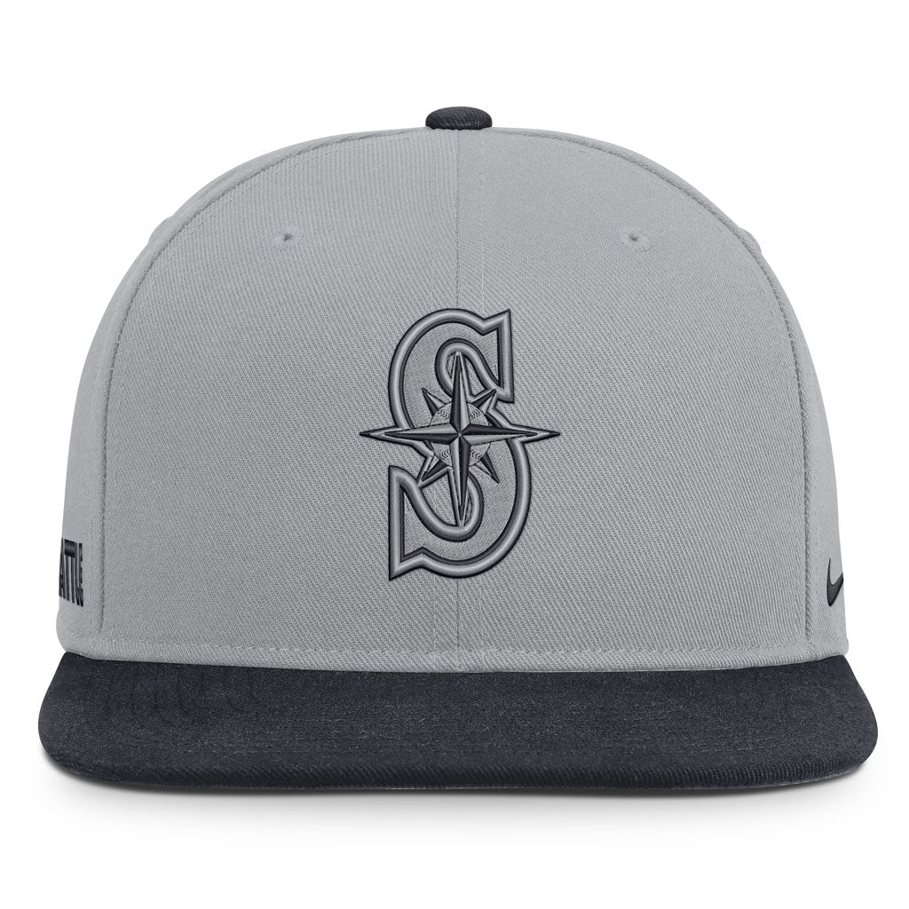 MLB Seattle Mariners Nike Two-Tone Primetime Pro Snapback Hat - Graphite