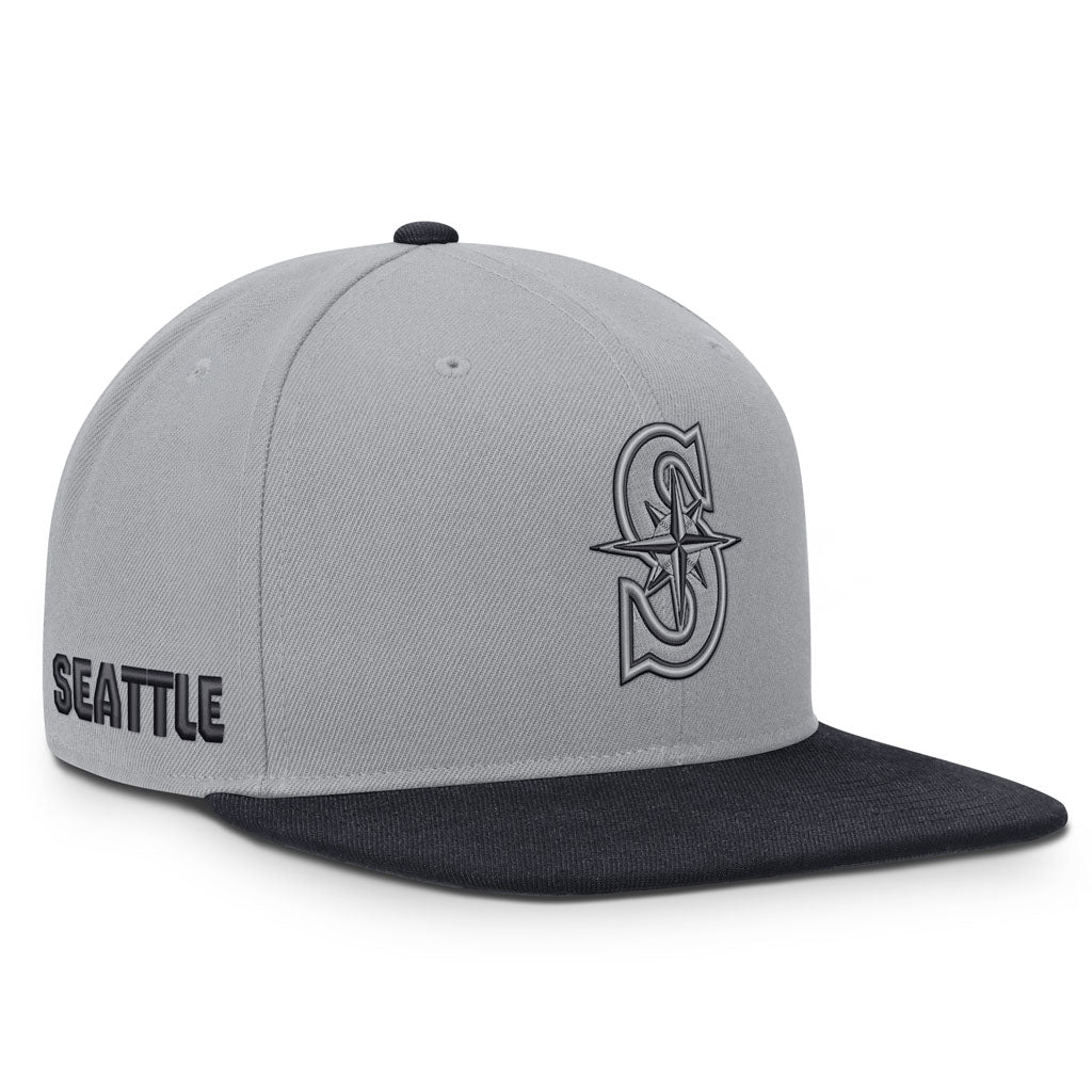 MLB Seattle Mariners Nike Two-Tone Primetime Pro Snapback Hat - Graphite