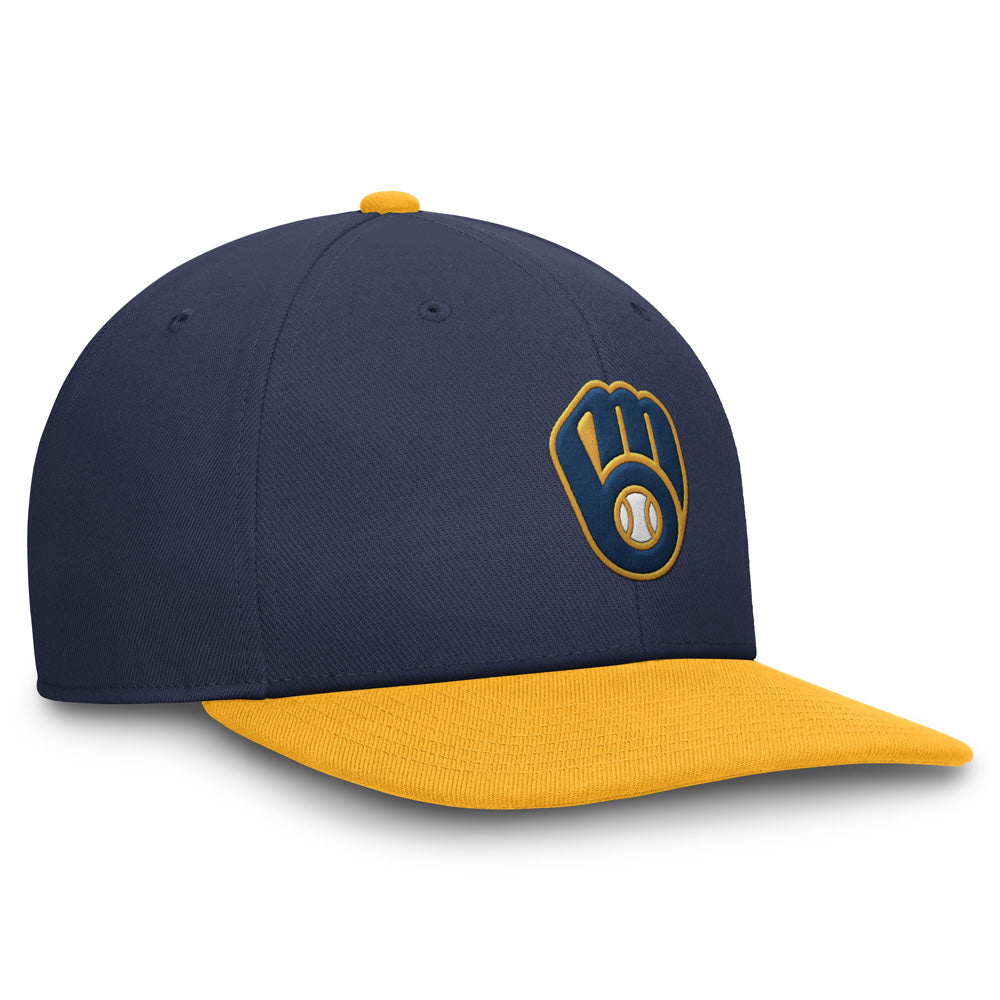 MLB Milwaukee Brewers Nike Pro Snapback Hat - Navy