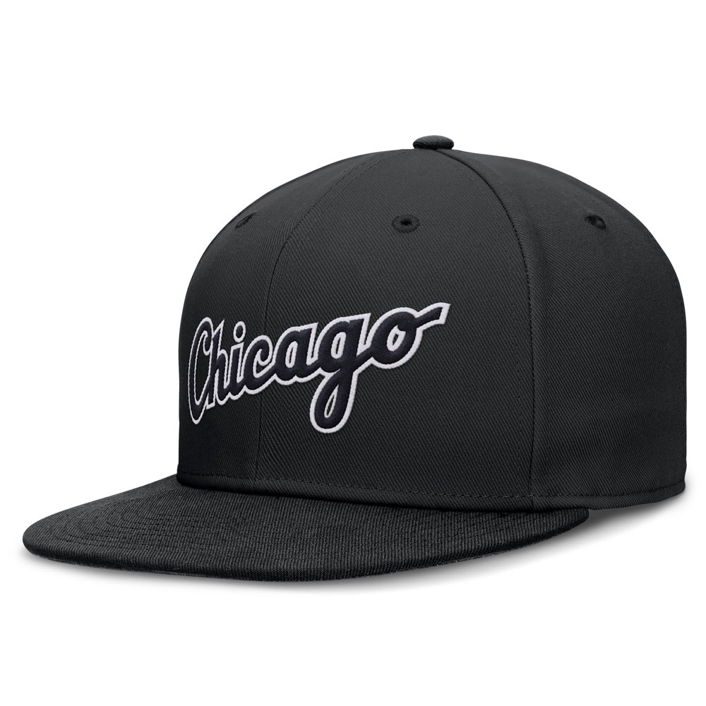 MLB Chicago White Sox Nike True Structured Fitted Hat - Black
