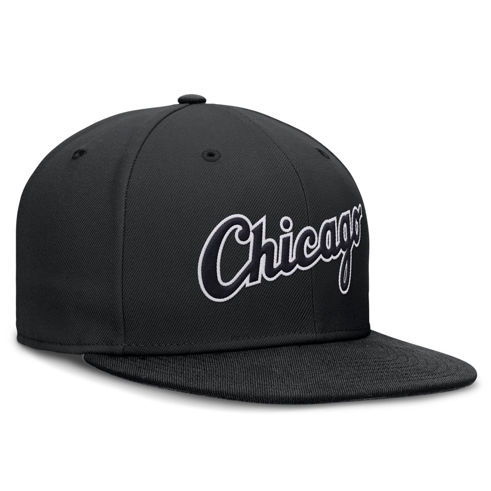 MLB Chicago White Sox Nike True Structured Fitted Hat - Black