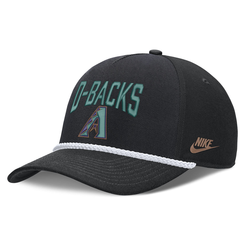 MLB Arizona Diamondbacks Nike Cooperstown Rope Adjustable Hat - Black