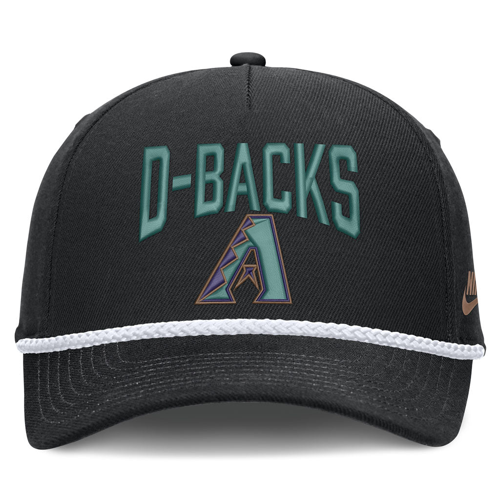 MLB Arizona Diamondbacks Nike Cooperstown Rope Adjustable Hat - Black