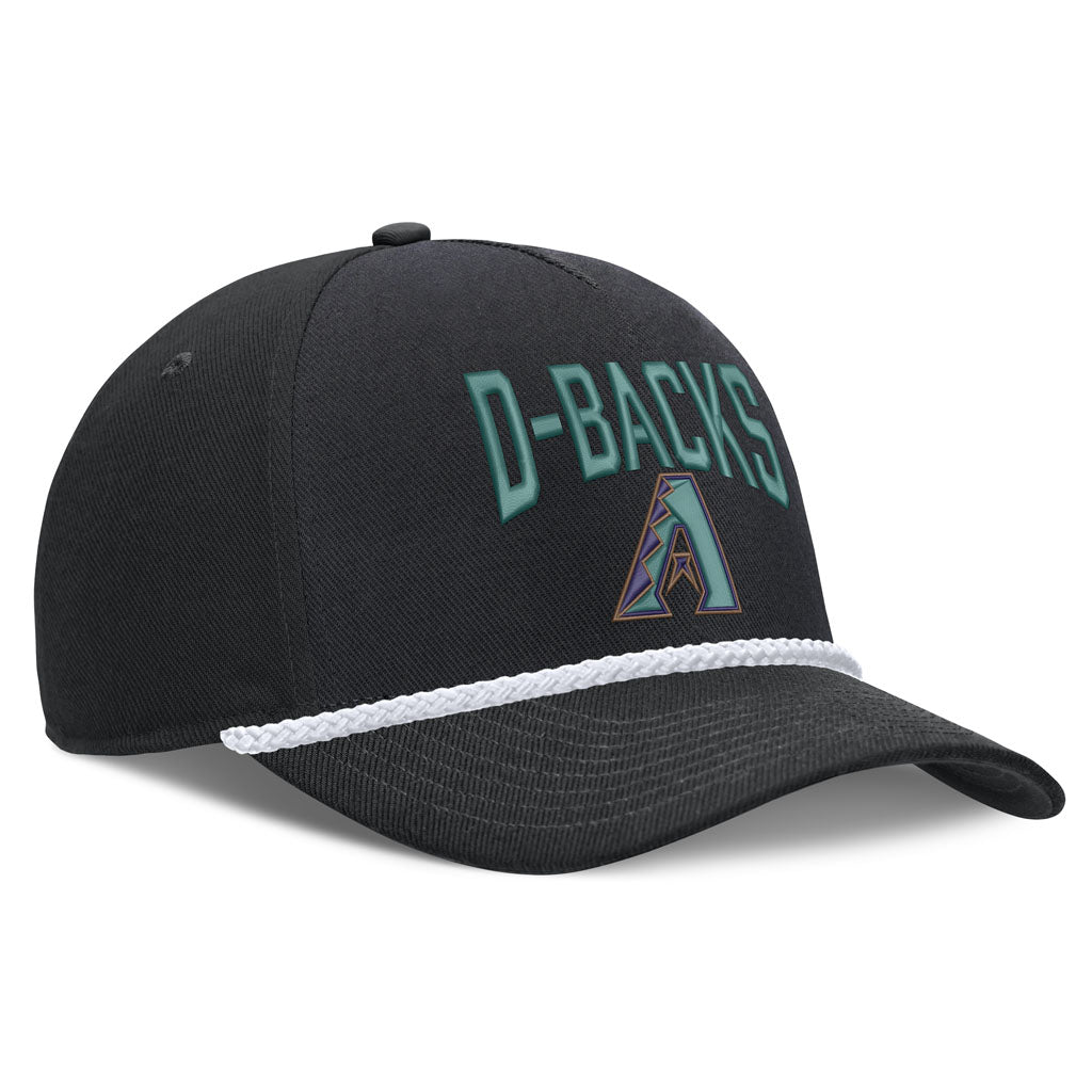 MLB Arizona Diamondbacks Nike Cooperstown Rope Adjustable Hat - Black