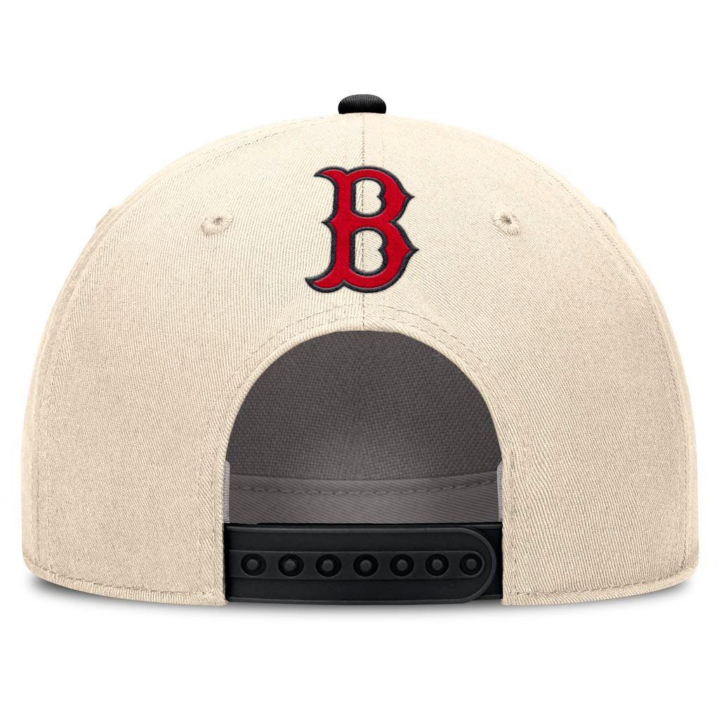 MLB Boston Red Sox Nike Two-Tone Rise Script Snapback Hat - Cream