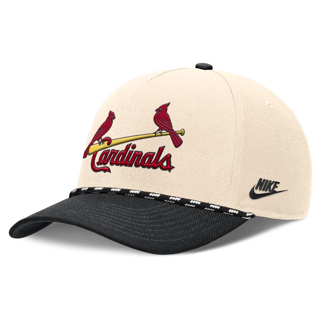 MLB St. Louis Cardinals Nike Two-Tone Rise Script Snapback Hat - Cream