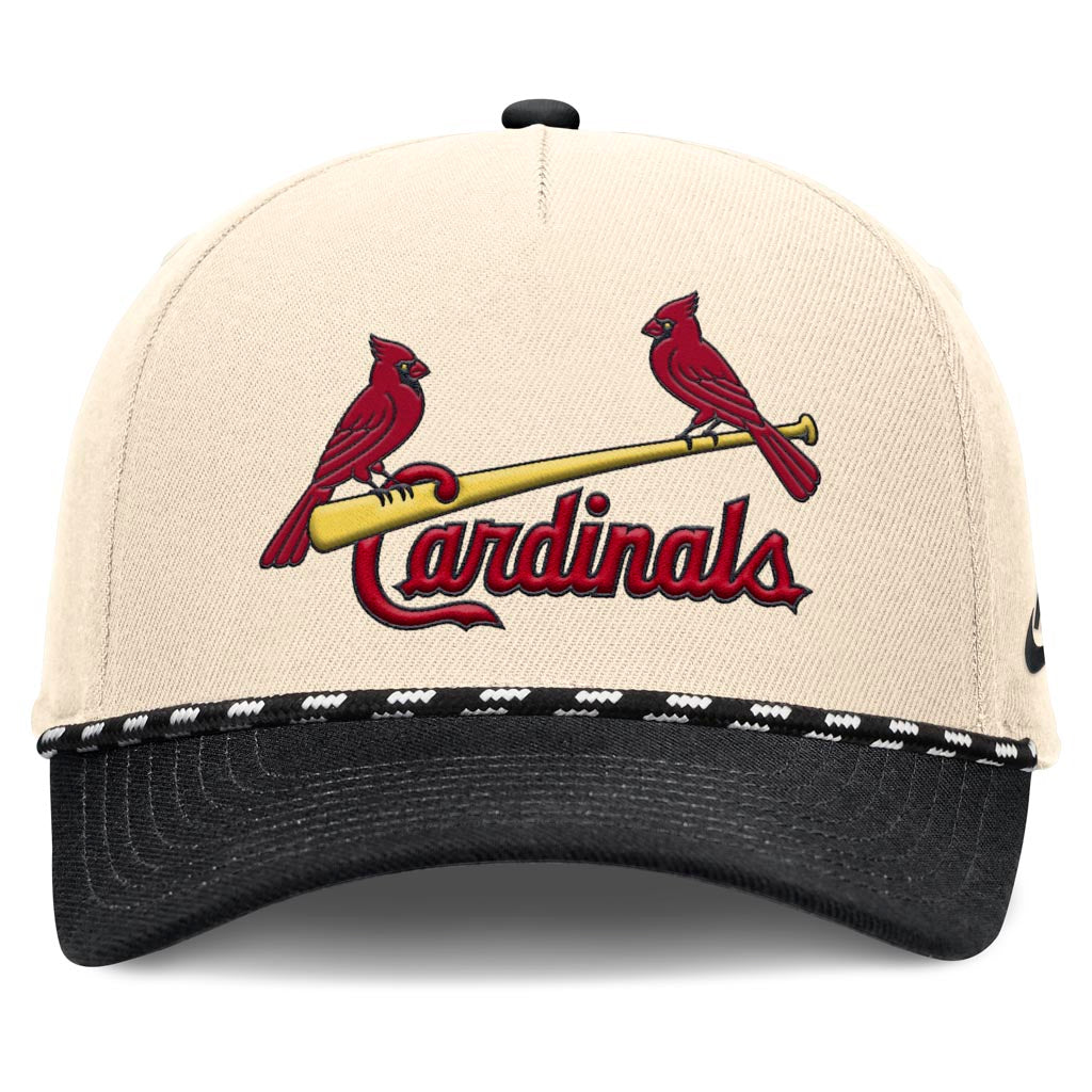 MLB St. Louis Cardinals Nike Two-Tone Rise Script Snapback Hat - Cream