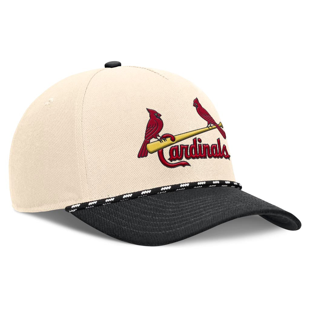 MLB St. Louis Cardinals Nike Two-Tone Rise Script Snapback Hat - Cream