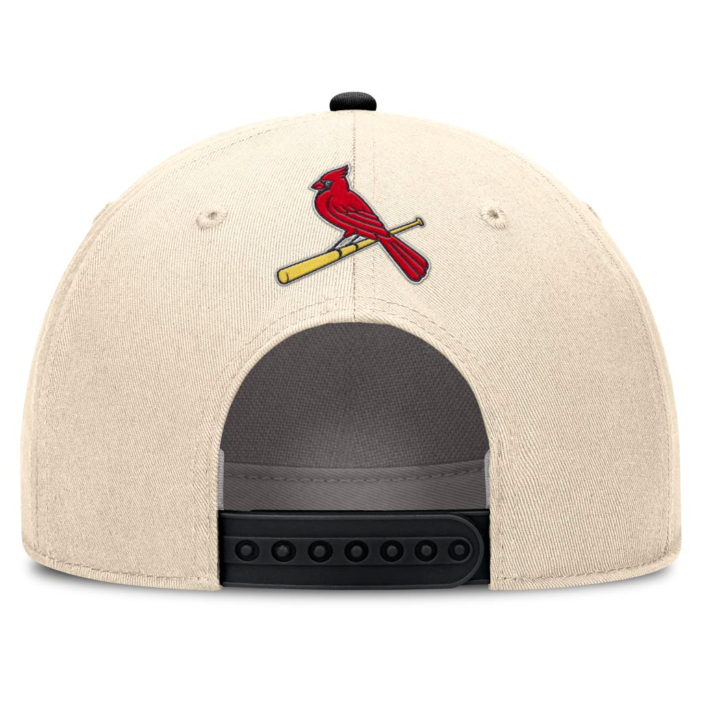 MLB St. Louis Cardinals Nike Two-Tone Rise Script Snapback Hat - Cream