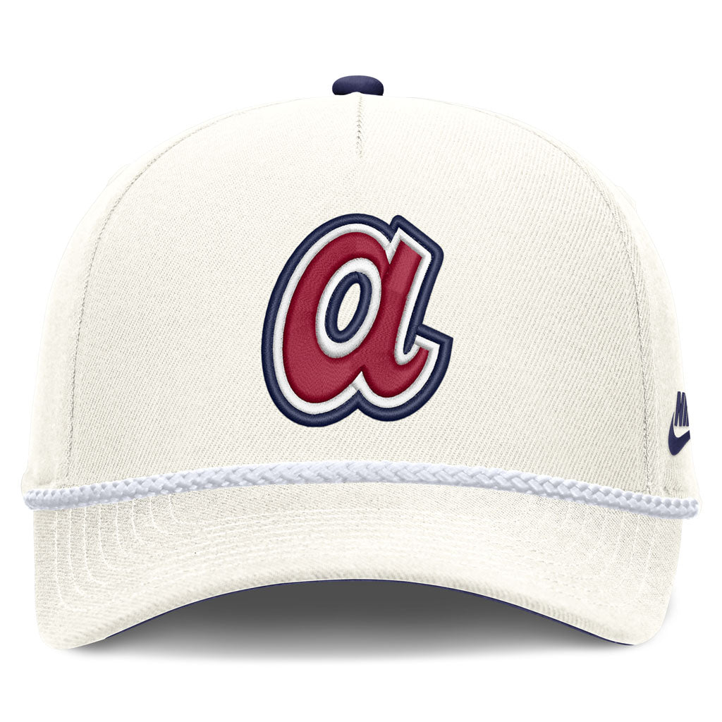 MLB Atlanta Braves Nike Rope Cooperstown Adjustable Hat - Cream