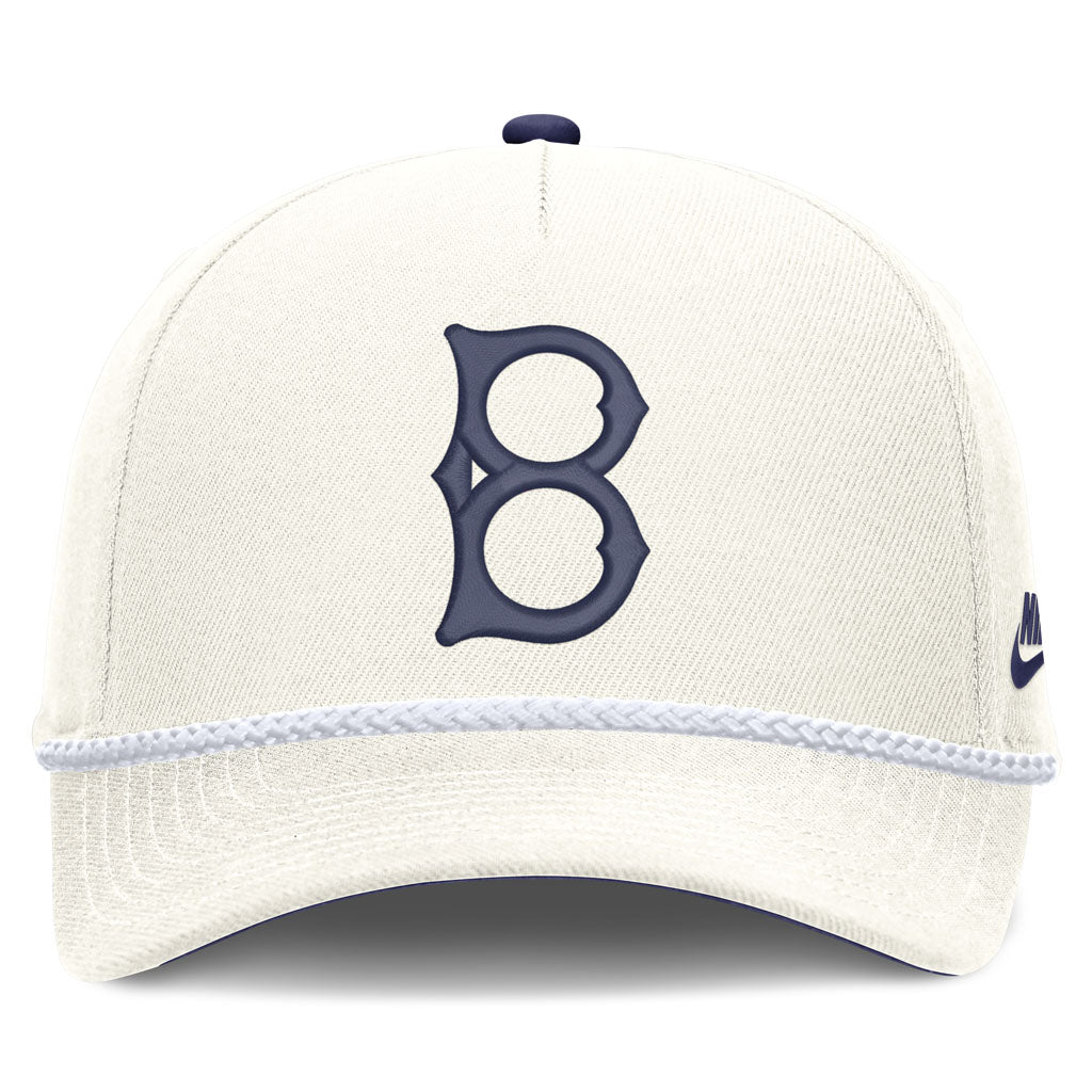 MLB Los Angeles Dodgers Nike Rope Cooperstown Adjustable Hat - Cream