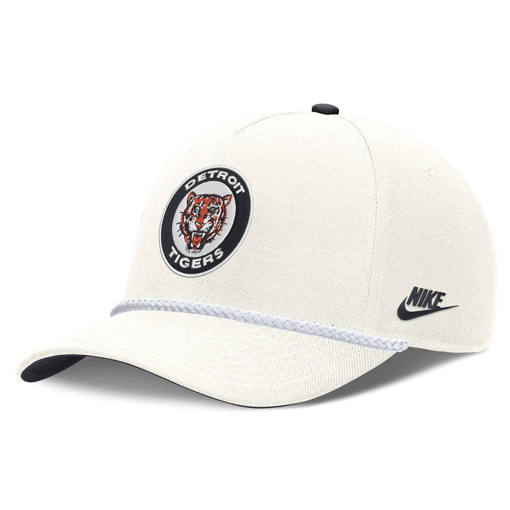 MLB Detroit Tigers Nike Rope Cooperstown Adjustable Hat - Cream