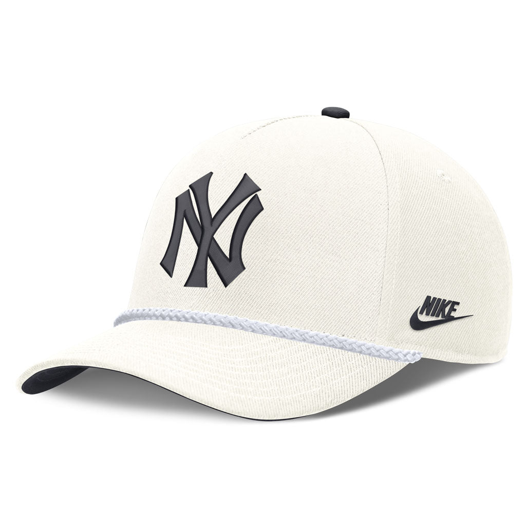 MLB New York Yankees Nike Rope Cooperstown Adjustable Hat - Cream