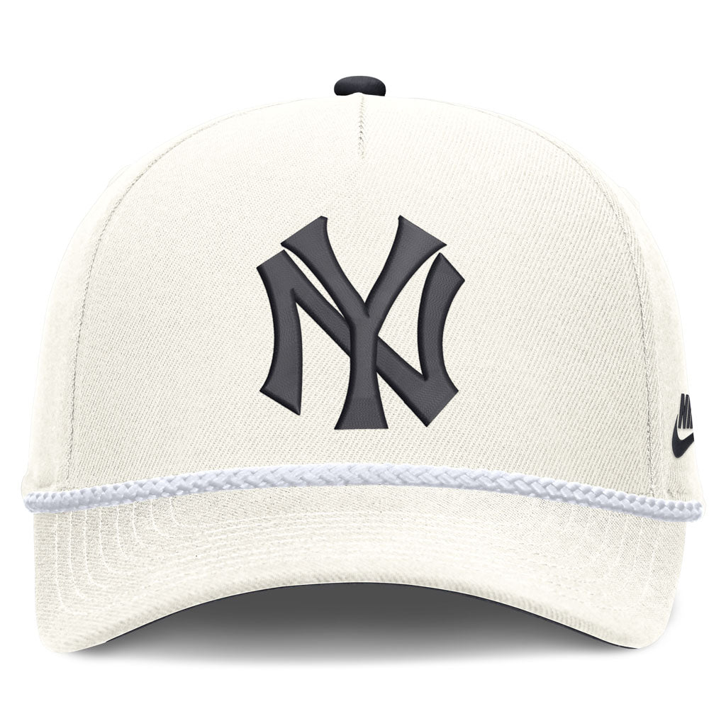 MLB New York Yankees Nike Rope Cooperstown Adjustable Hat - Cream
