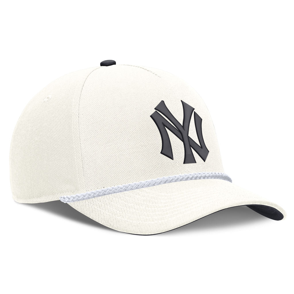 MLB New York Yankees Nike Rope Cooperstown Adjustable Hat - Cream