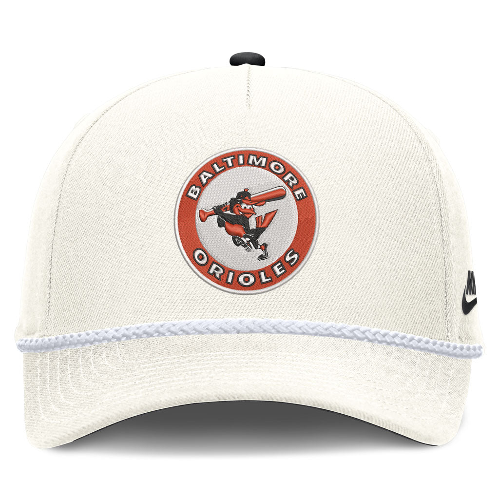 MLB Baltimore Orioles Nike Rope Cooperstown Adjustable Hat - Cream