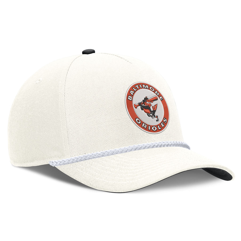 MLB Baltimore Orioles Nike Rope Cooperstown Adjustable Hat - Cream