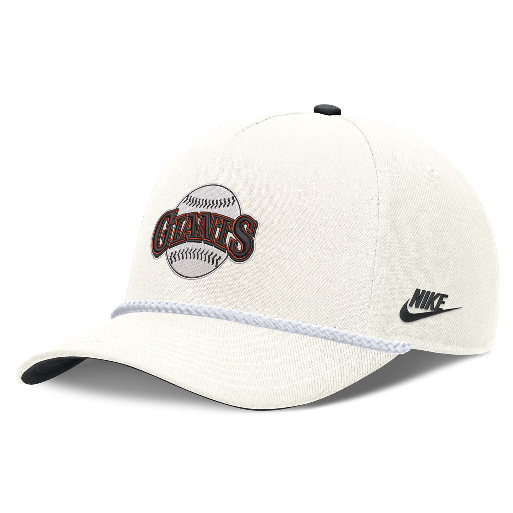MLB San Francisco Giants Nike Rope Cooperstown Adjustable Hat - Cream