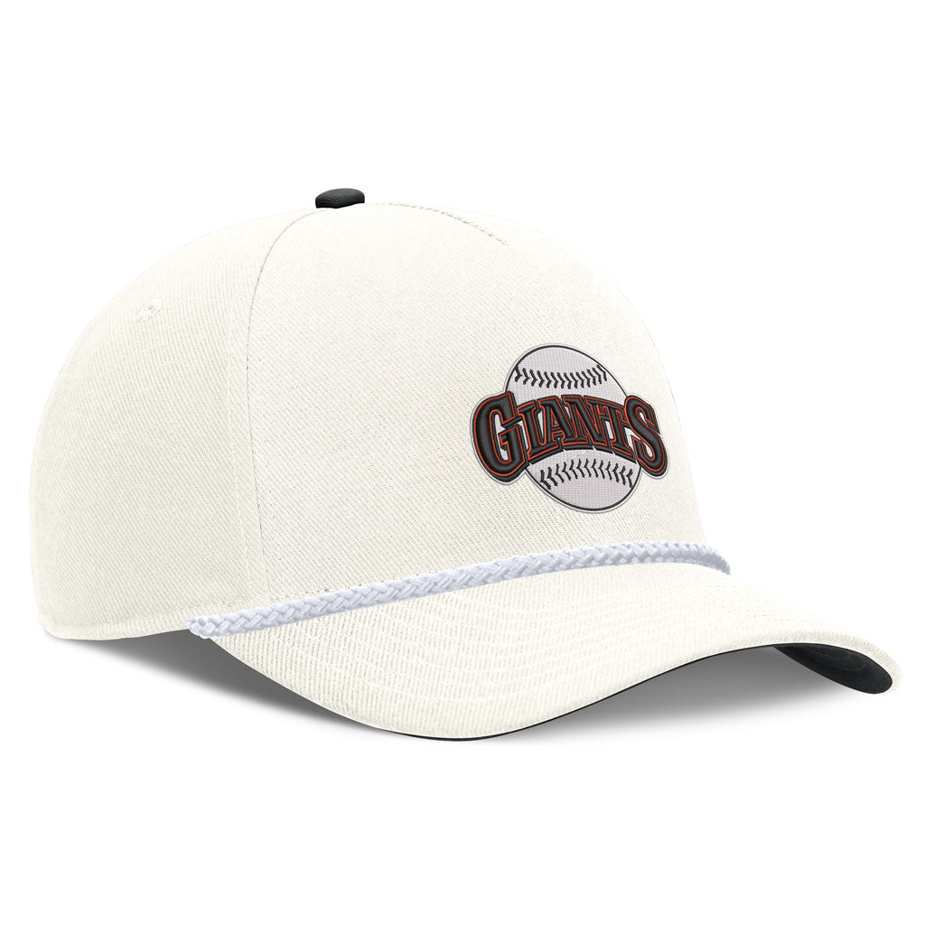 MLB San Francisco Giants Nike Rope Cooperstown Adjustable Hat - Cream