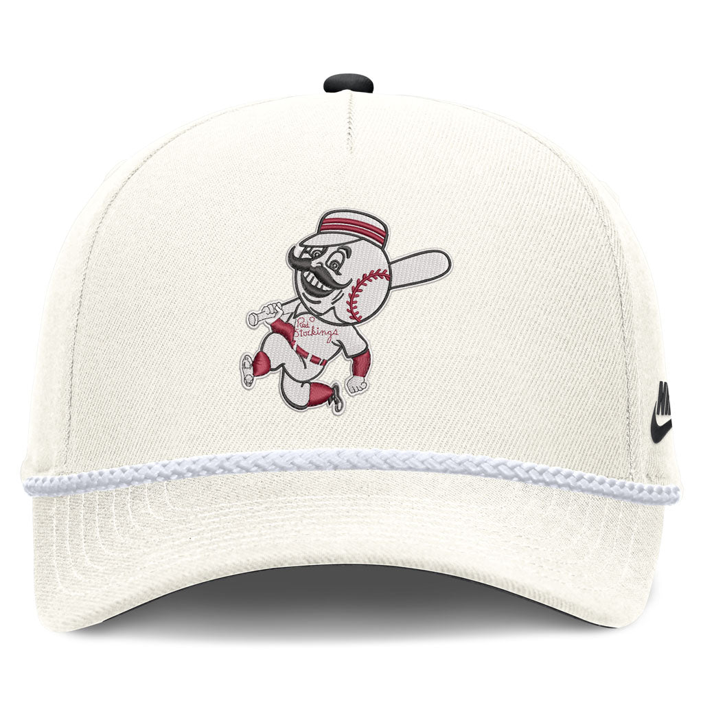 MLB Cincinnati Reds Nike Rope Cooperstown Adjustable Hat - Cream