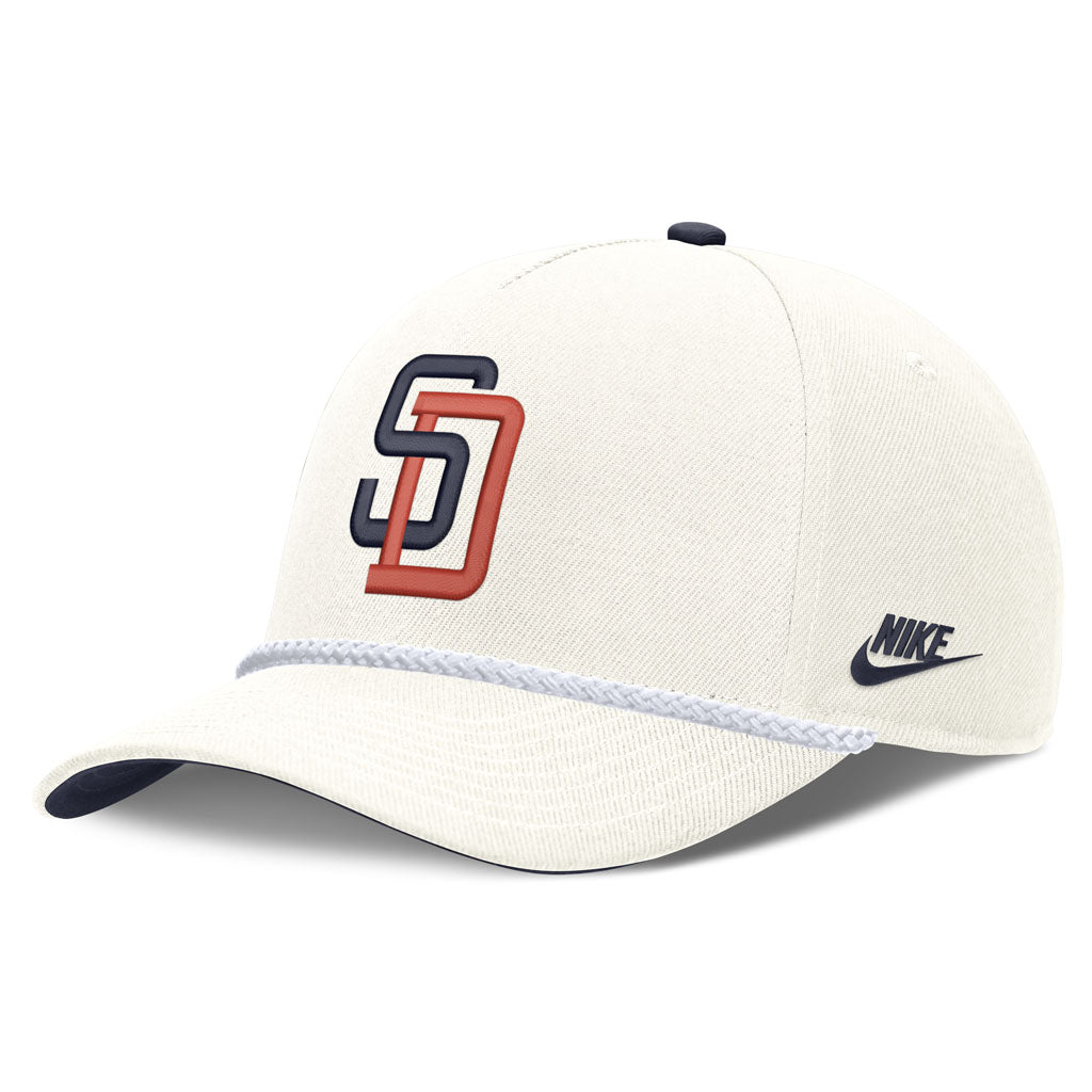 MLB San Diego Padres Nike Rope Cooperstown Adjustable Hat - Cream