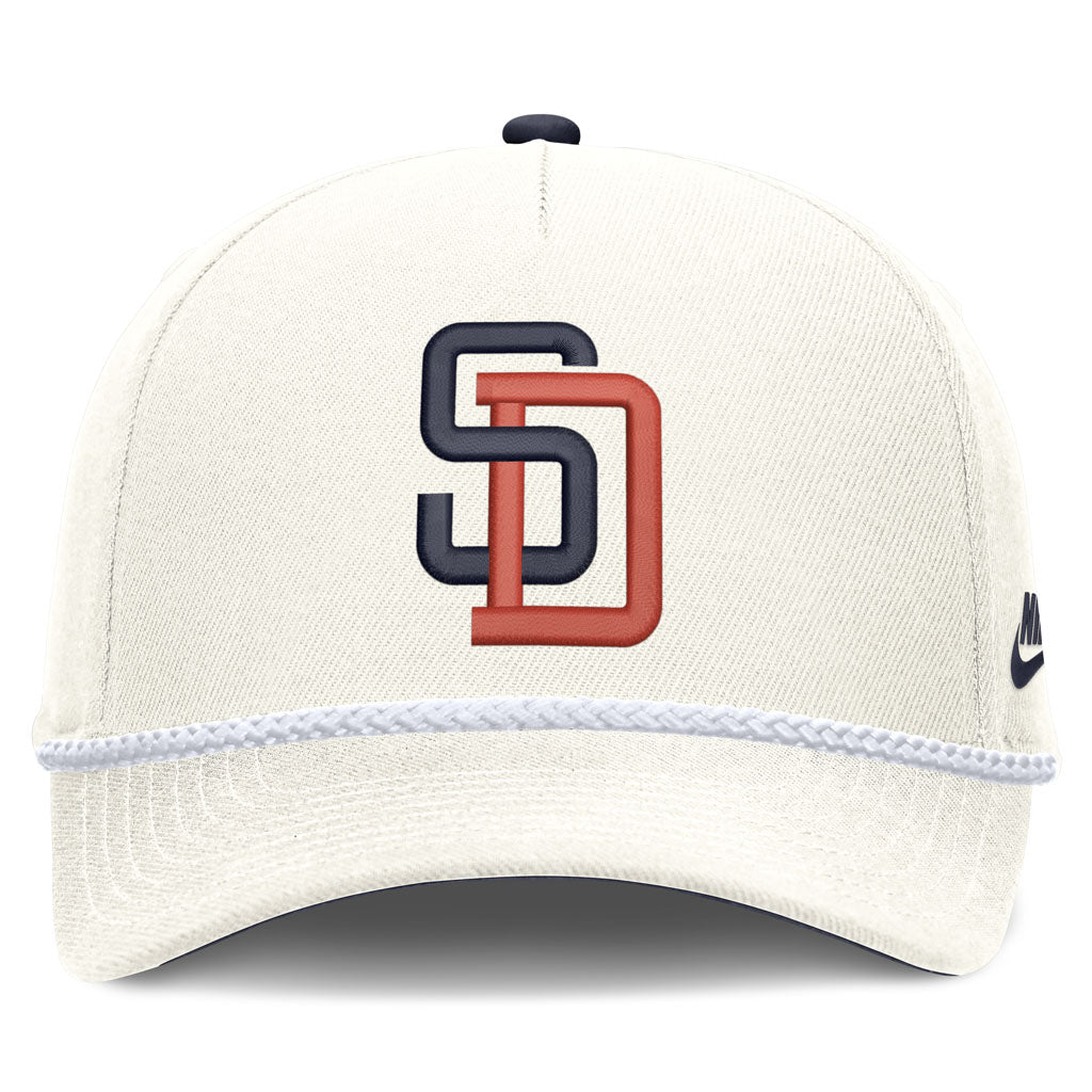MLB San Diego Padres Nike Rope Cooperstown Adjustable Hat - Cream