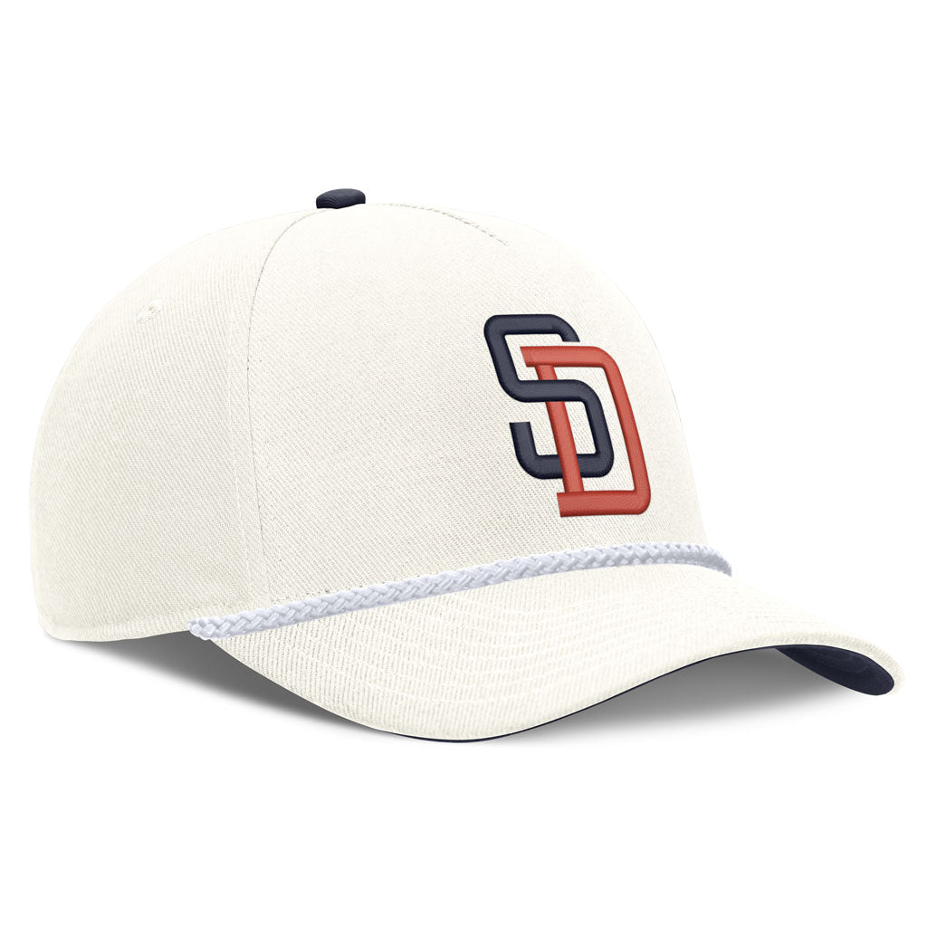 MLB San Diego Padres Nike Rope Cooperstown Adjustable Hat - Cream
