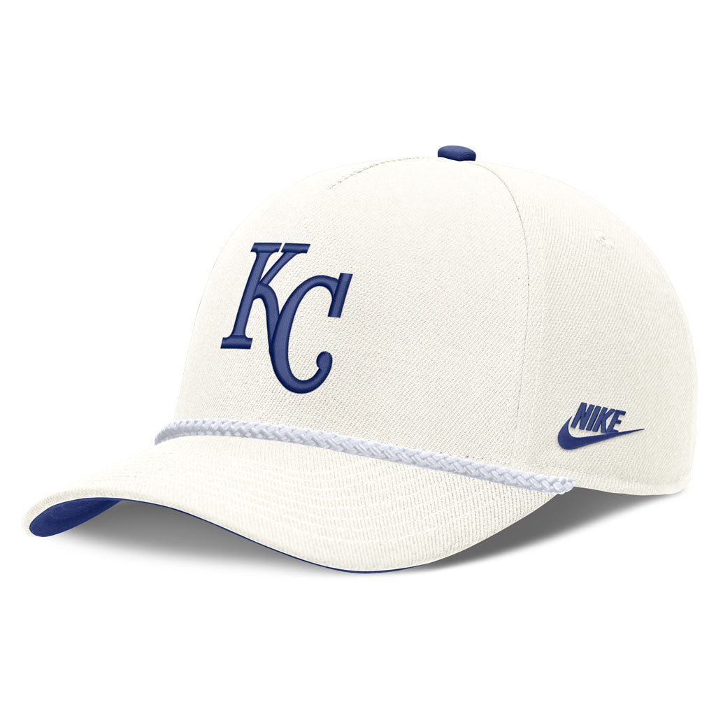 MLB Kansas City Royals Nike Rope Cooperstown Adjustable Hat - Cream