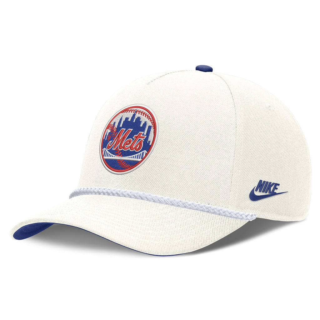 MLB New York Mets Nike Rope Cooperstown Adjustable Hat - Cream