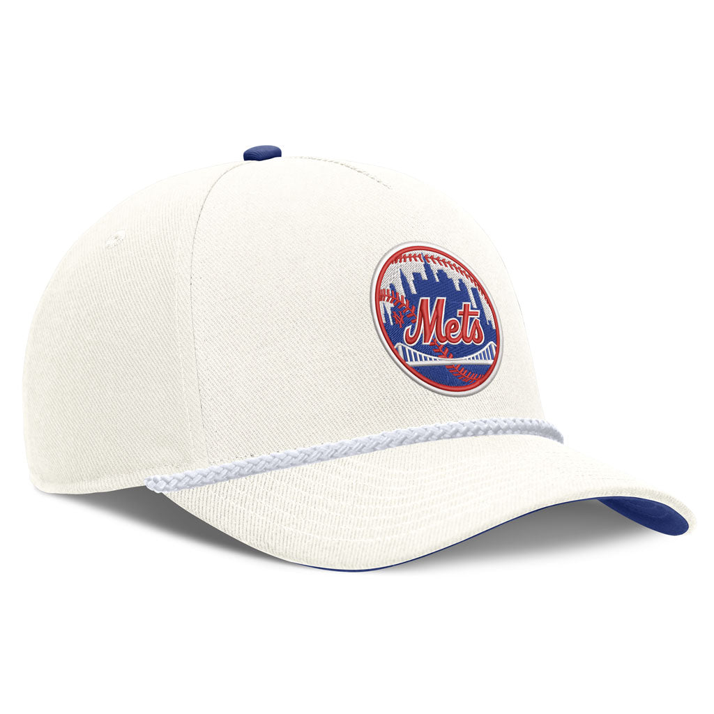 MLB New York Mets Nike Rope Cooperstown Adjustable Hat - Cream