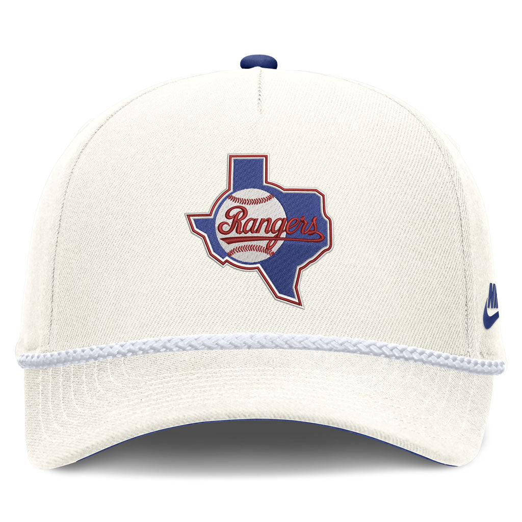 MLB Texas Rangers Nike Rope Cooperstown Adjustable Hat - Cream