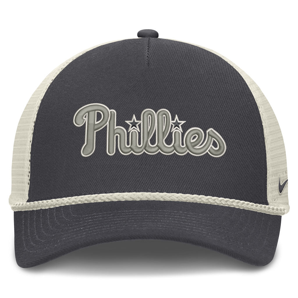 MLB Philadelphia Phillies Nike Statement Rope Adjustable Snapback Hat - Graphite