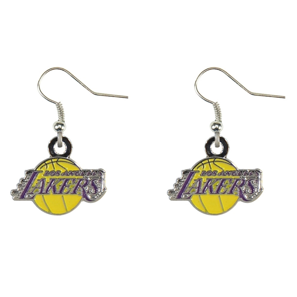 NBA Los Angeles Lakers Aminco Logo Dangle Earrings