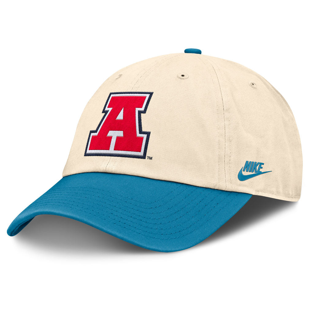 NCAA Arizona Wildcats Nike Two-Tone Throwback A Logo Slouch Adjustable Hat - Cream