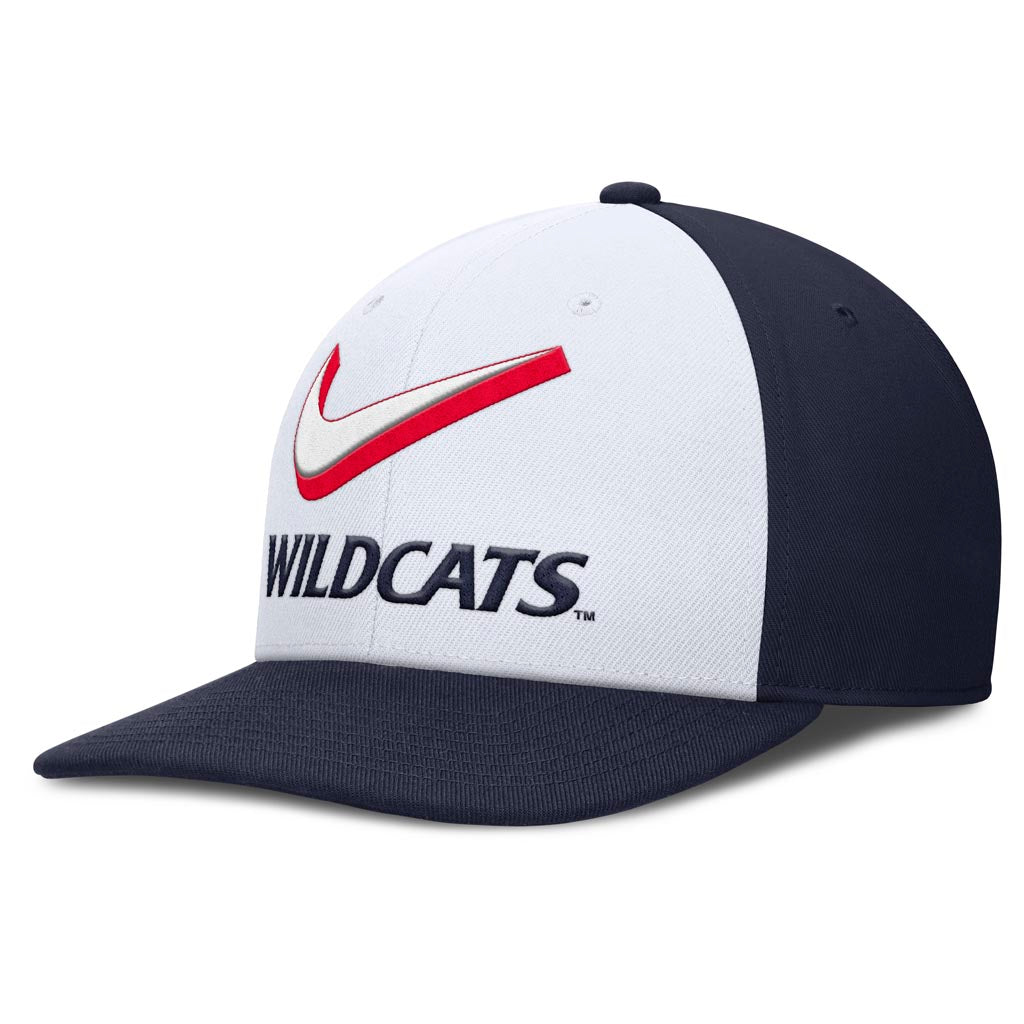 NCAA Arizona Wildcats Nike Big Swoosh Script Snapback Hat - White