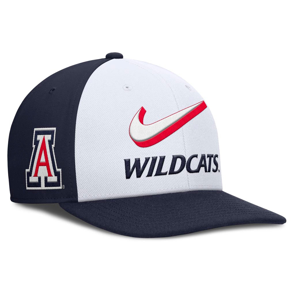 NCAA Arizona Wildcats Nike Big Swoosh Script Snapback Hat - White