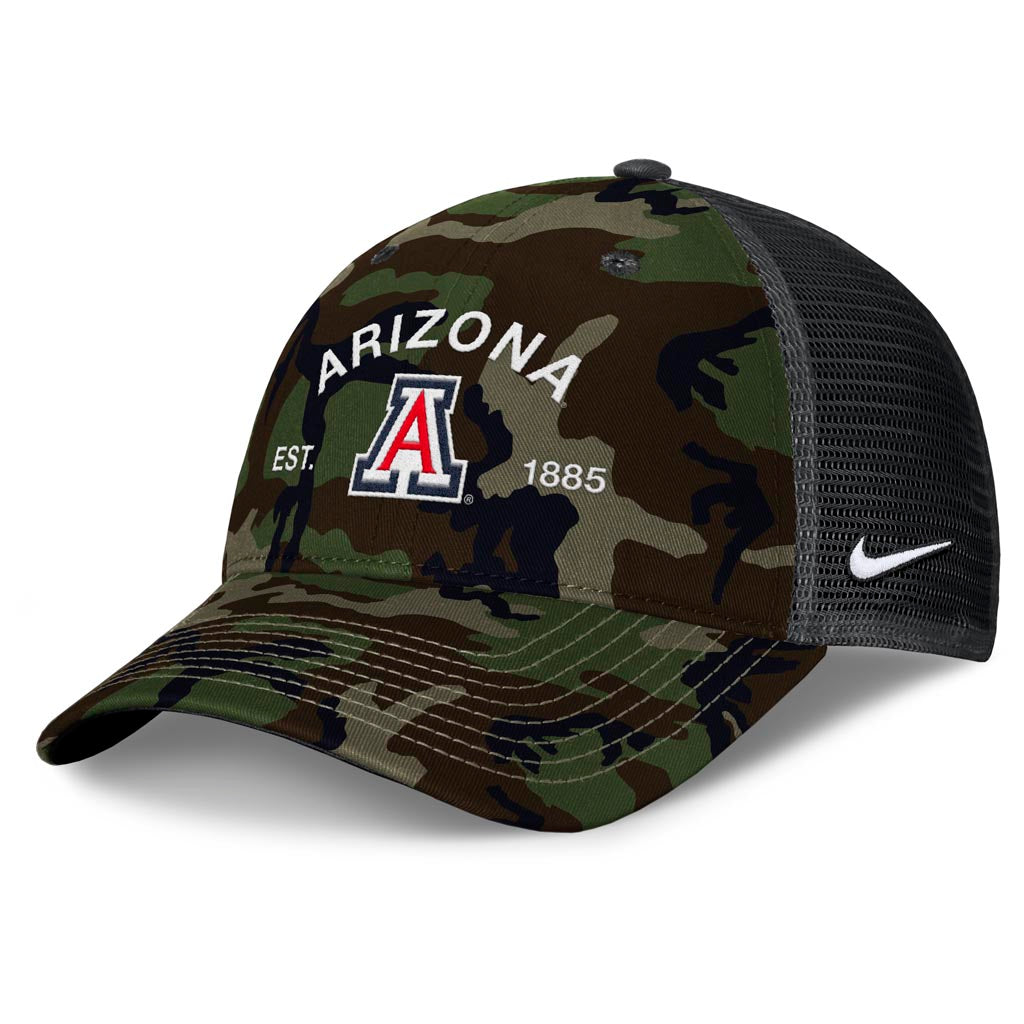 NCAA Arizona Wildcats Nike 2025 Military Appreciation Rise Adjustable Hat - Camo