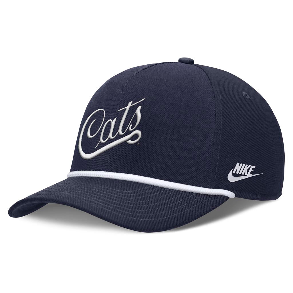 NCAA Arizona Wildcats Nike Cats Script Structured Adjustable Hat - Navy