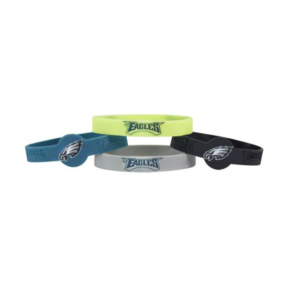 NFL Philadelphia Eagles Aminco 4-Pack Silicone Bracelet Bands