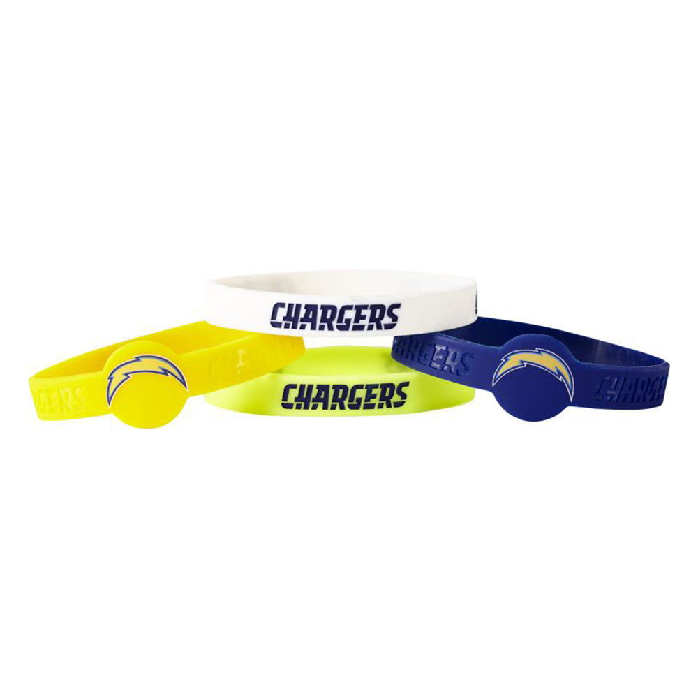 NFL Los Angeles Chargers Aminco 4-Pack Silicone Bracelet Bands