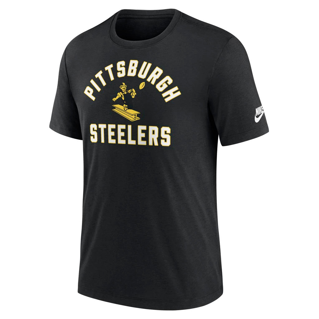 NFL Pittsburgh Steelers Nike Tri-Blend Rewind T-Shirt - Black