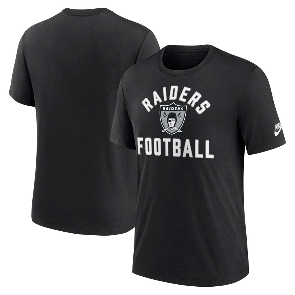 NFL Las Vegas Raiders Nike Tri-Blend Rewind T-Shirt - Black