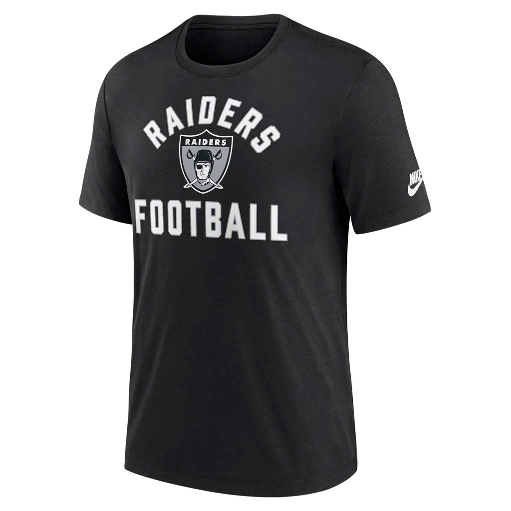 NFL Las Vegas Raiders Nike Tri-Blend Rewind T-Shirt - Black