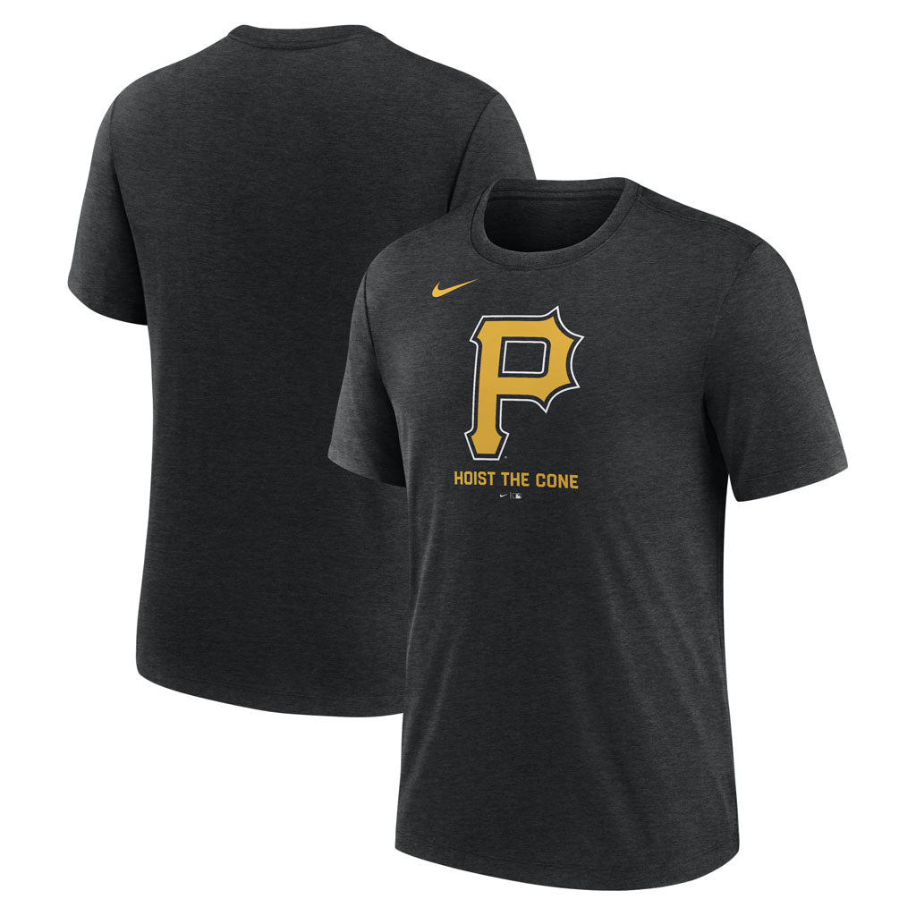 MLB Pittsburgh Pirates Nike Logo Triblend T-Shirt - Black