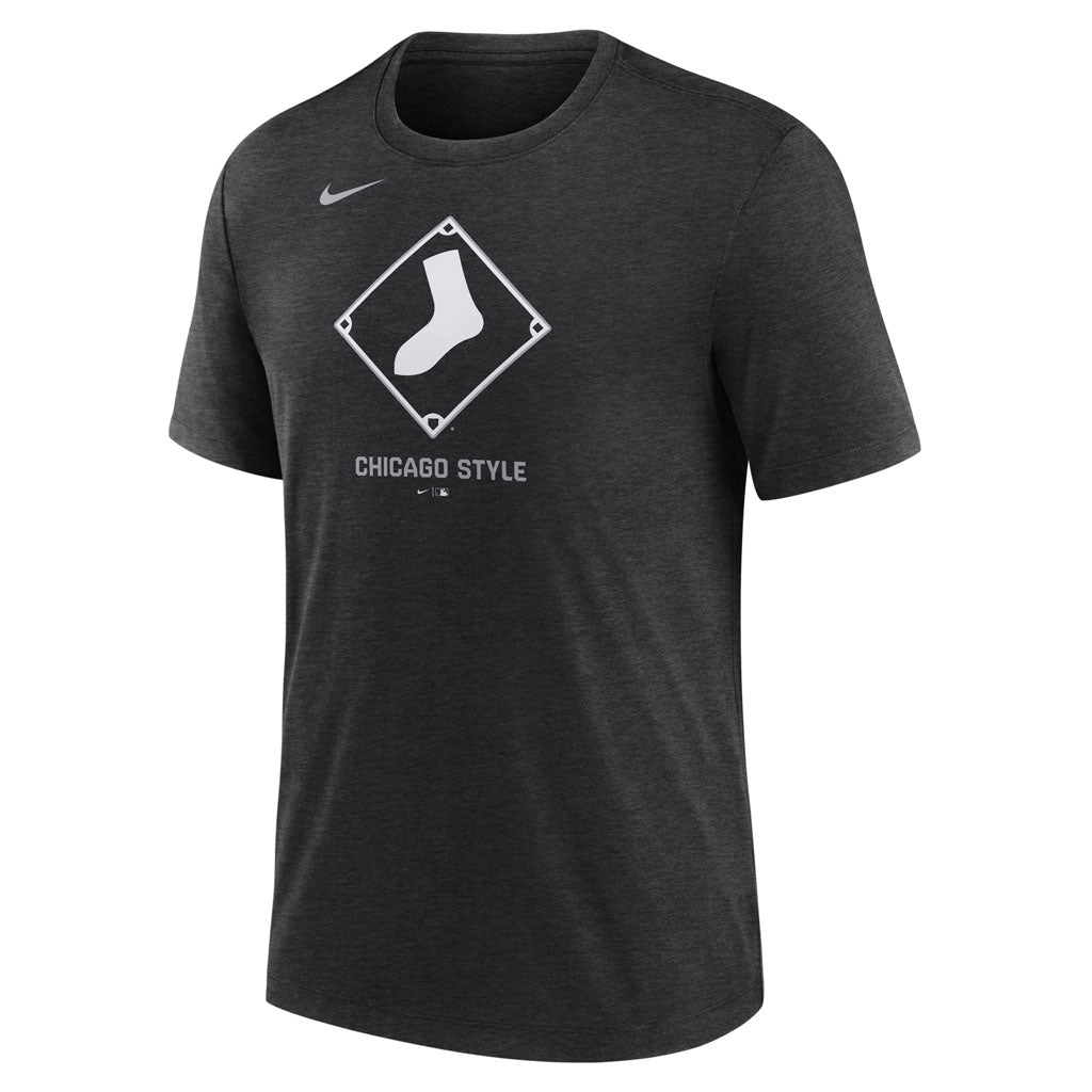 MLB Chicago White Sox Nike Logo Triblend T-Shirt - Black