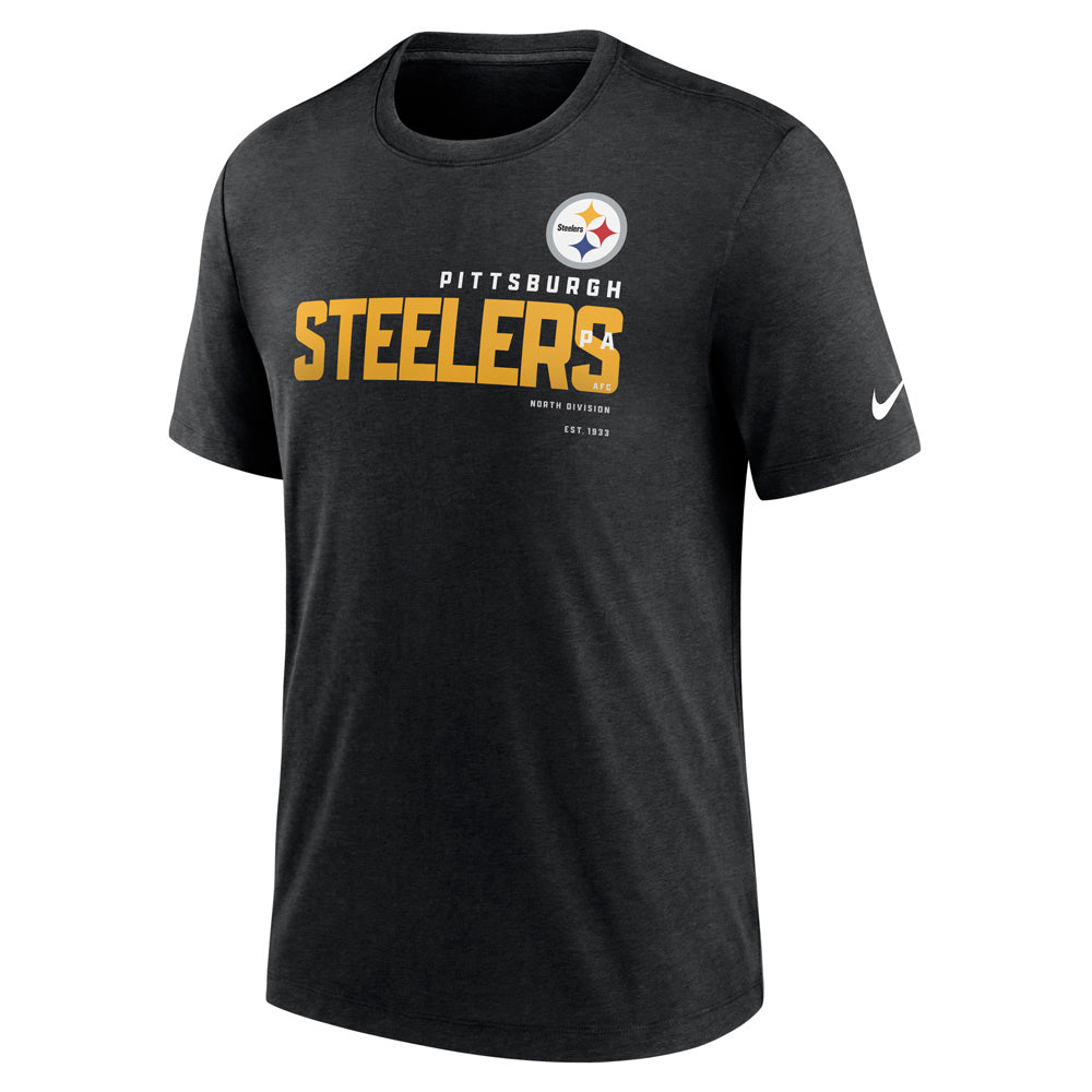 NFL Pittsburgh Steelers Nike Team Name Tri-Blend T-Shirt - Black