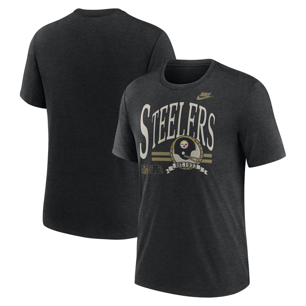 NFL Pittsburgh Steelers Nike Rewind Triblend T-Shirt - Black