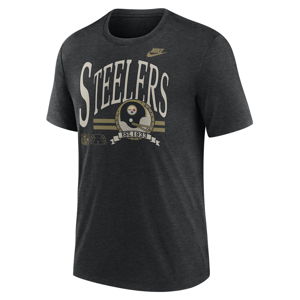 NFL Pittsburgh Steelers Nike Rewind Triblend T-Shirt - Black