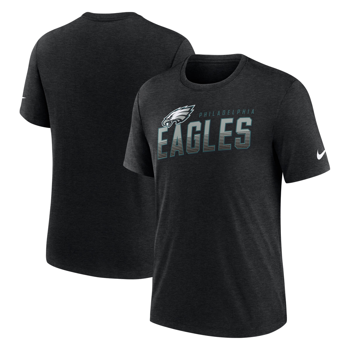 NFL Philadelphia Eagles Nike Slant Route Triblend T-Shirt- Black